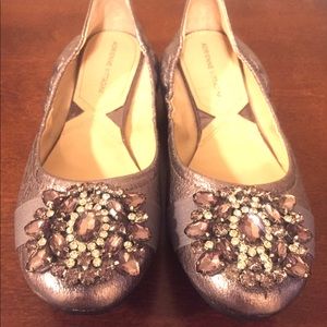 Silver Adrienne Vittadini ballet flats